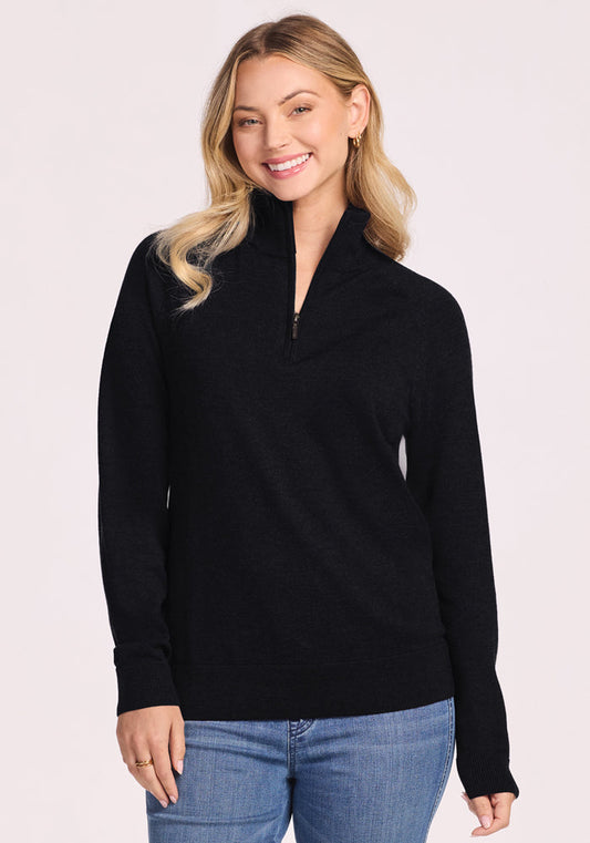 Collins 1/4 Zip Sweater - Black