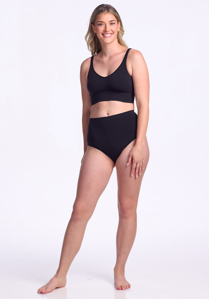 Mabel Full Coverage Underwear - Black