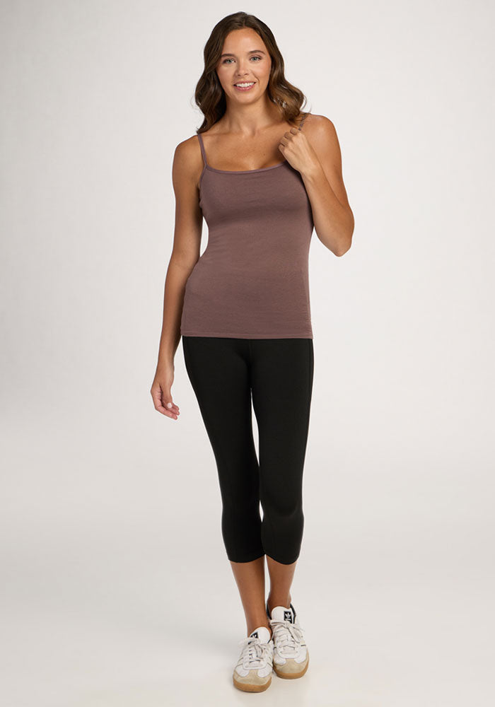Teagen - Cami With Shelf Bra - Peppercorn