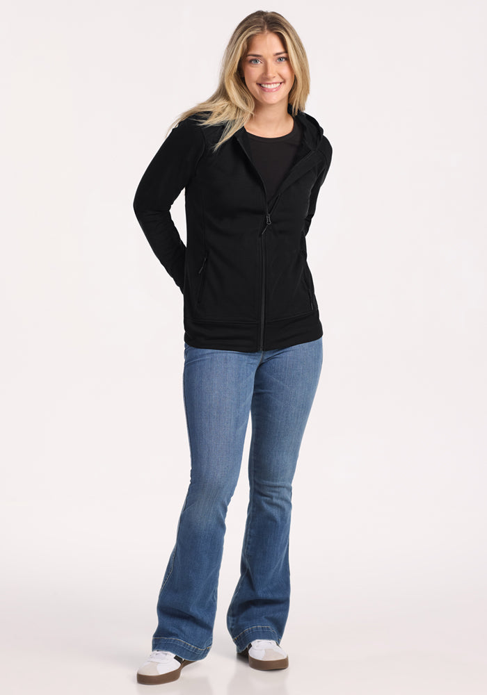 Darby Zip Up Hoodie - Black