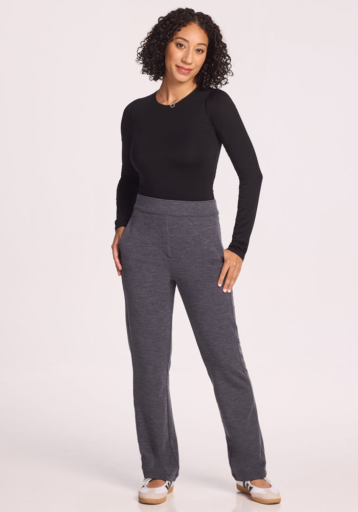 Emerson Straight Leg Pants - Cinder Melange
