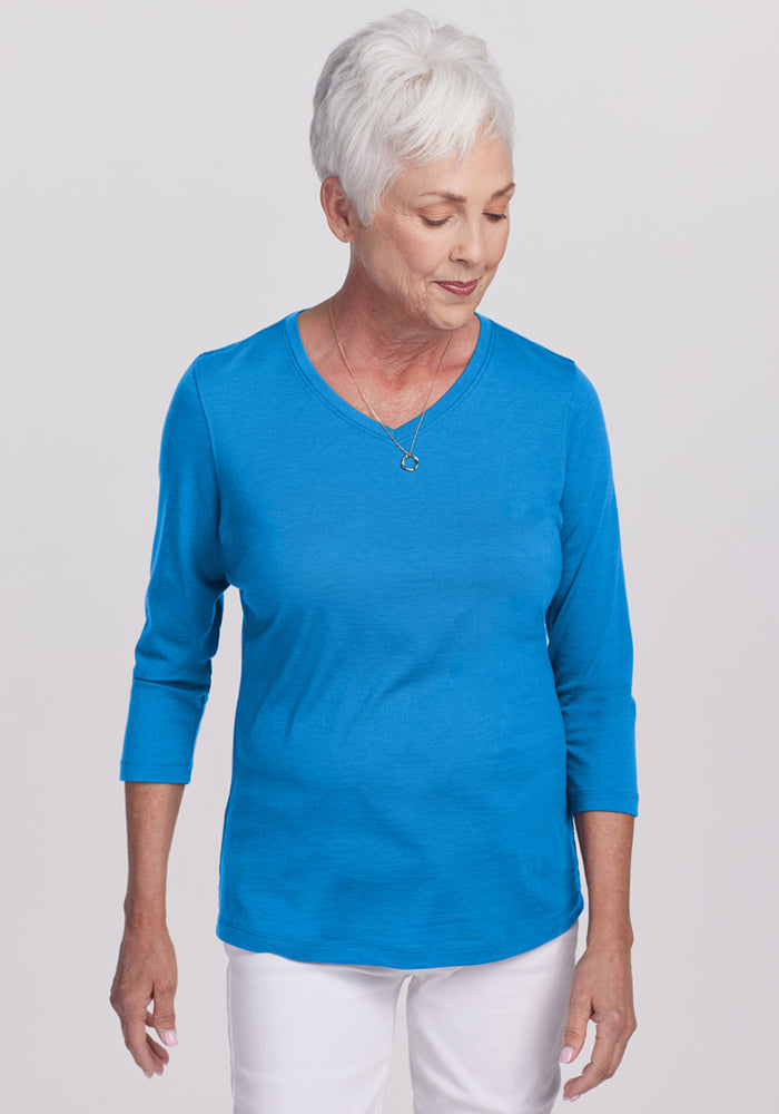 Elena 3/4 Sleeve V Neck