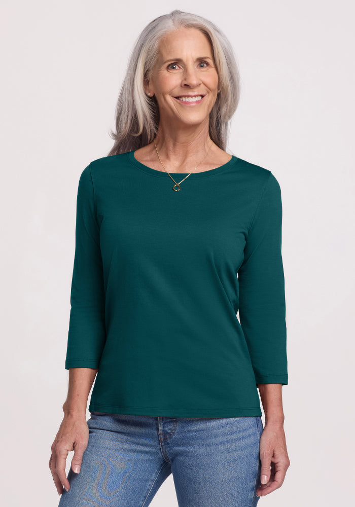 Jenny 3/4 Sleeve Crew Neck