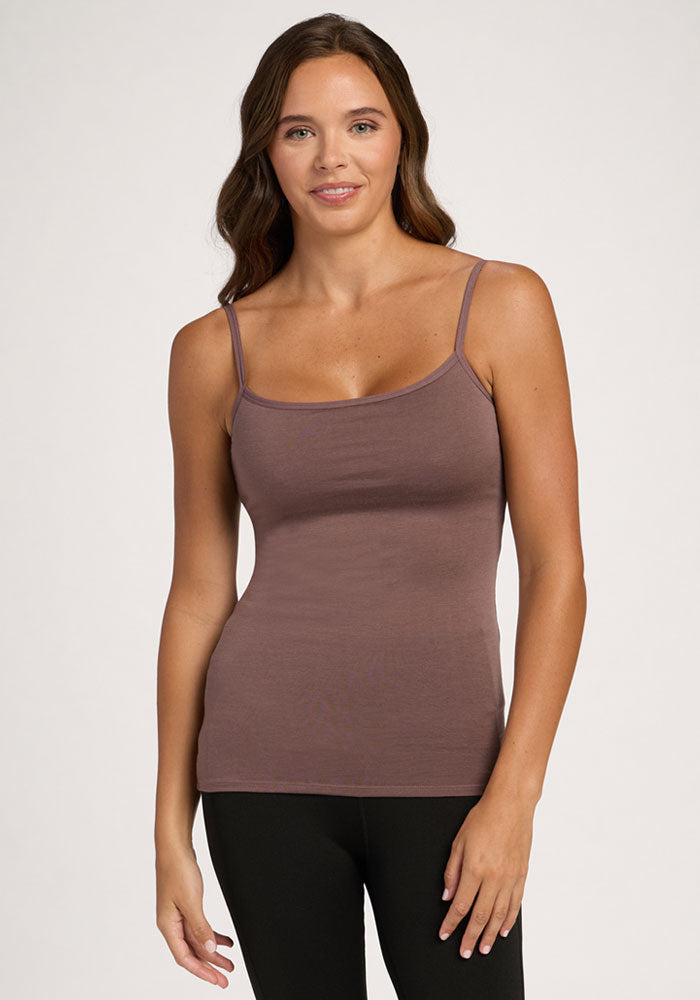 Teagen - Cami With Shelf Bra - Peppercorn