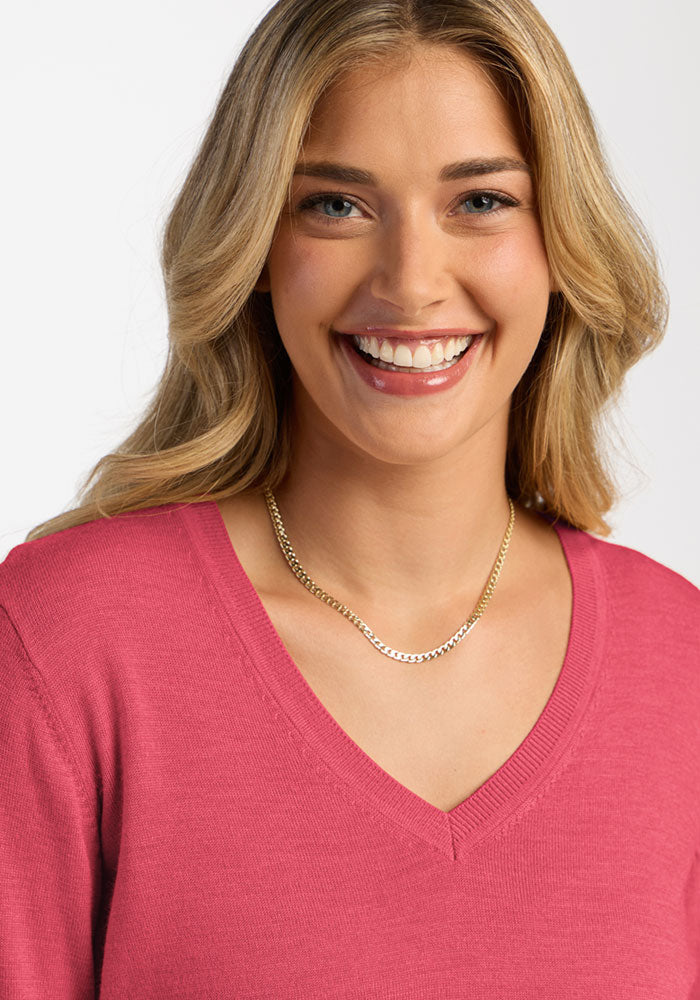 Francesca Sweater - Vivid Rose