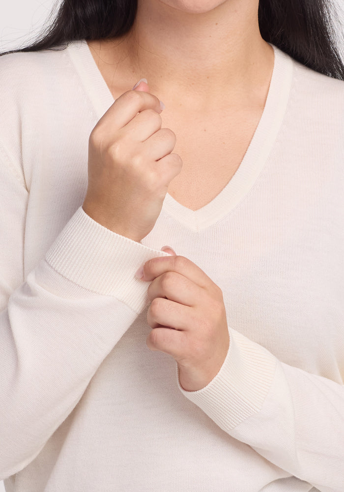 Francesca Sweater - Dewdrop Pearl