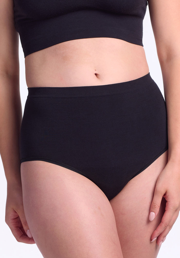 Mabel Full Coverage Underwear - Black