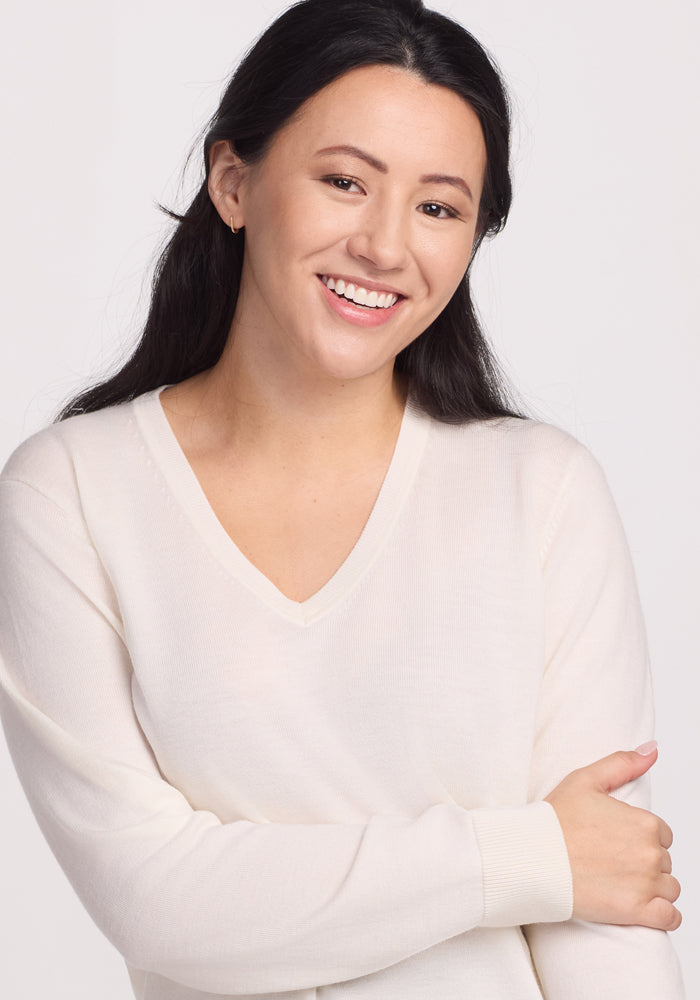 Francesca Sweater - Dewdrop Pearl