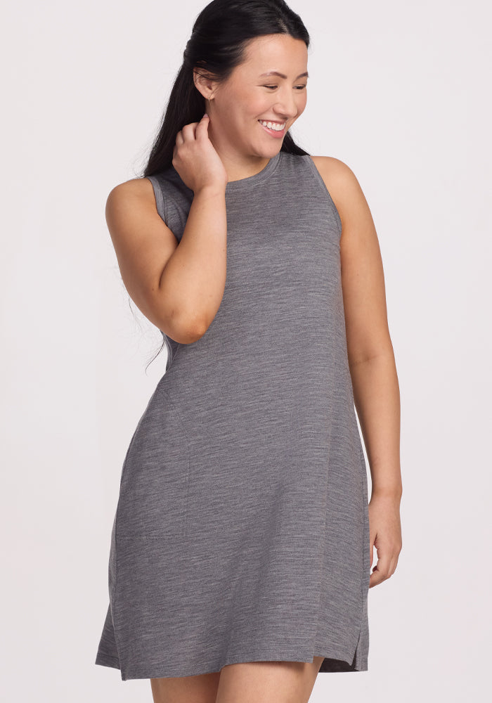 Clara Dress - Graphite Heather