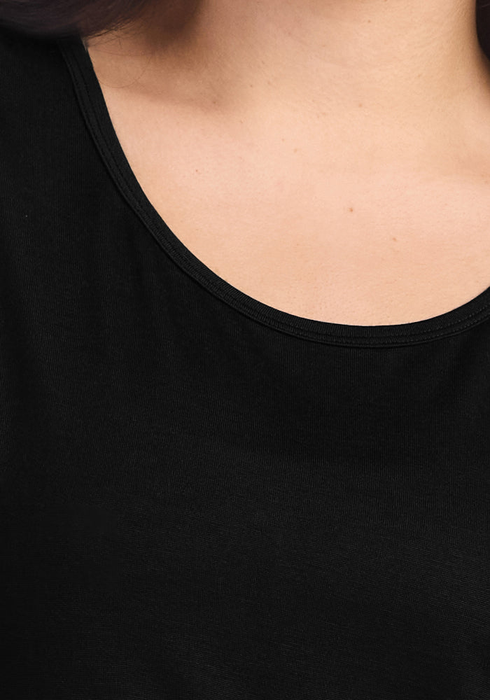 Lucille Long Sleeve Nightgown - Black