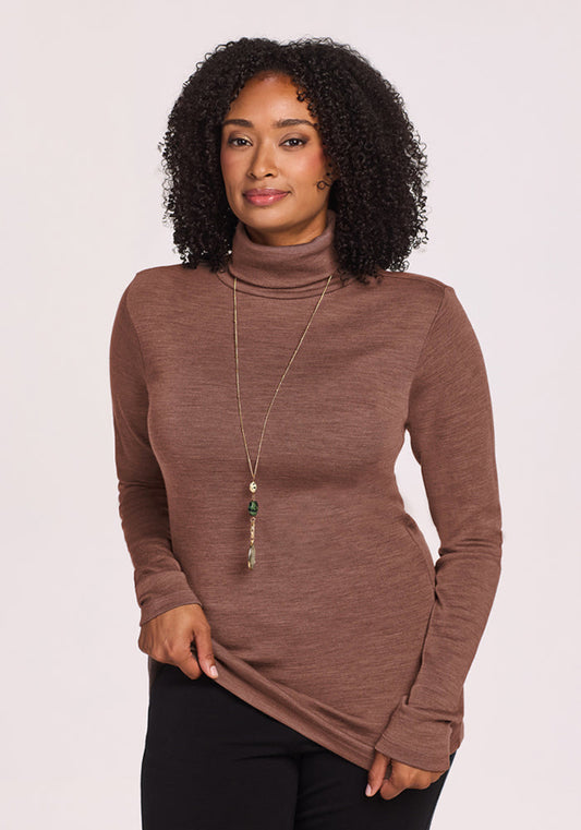 Peyton Turtleneck - Sable Heather