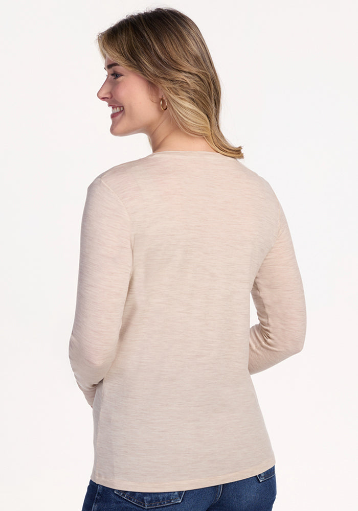 Millie Long Sleeve - Cream Heather