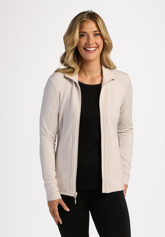 Finley Zip Up Sweatshirt - Ecru
