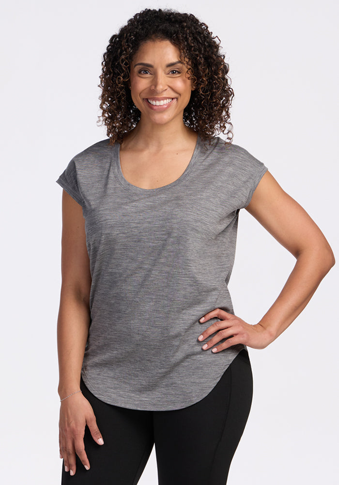Gabi Tunic Top - Graphite Heather