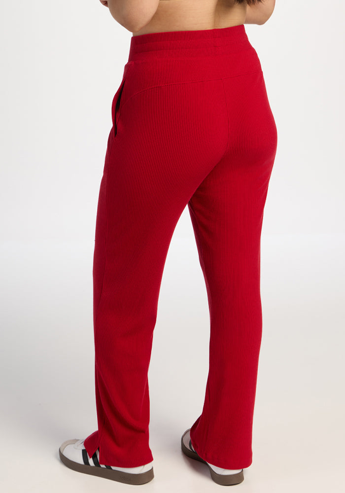 Luca Ribbed Pants - Maraschino Cherry