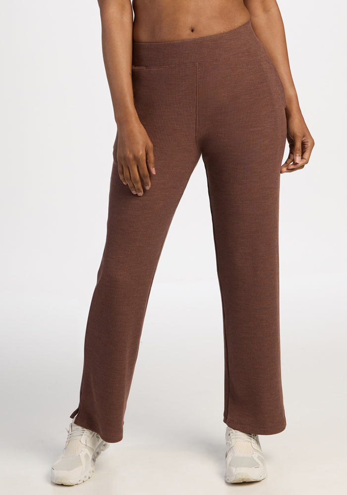 Luca Ribbed Pants - Sable Heather