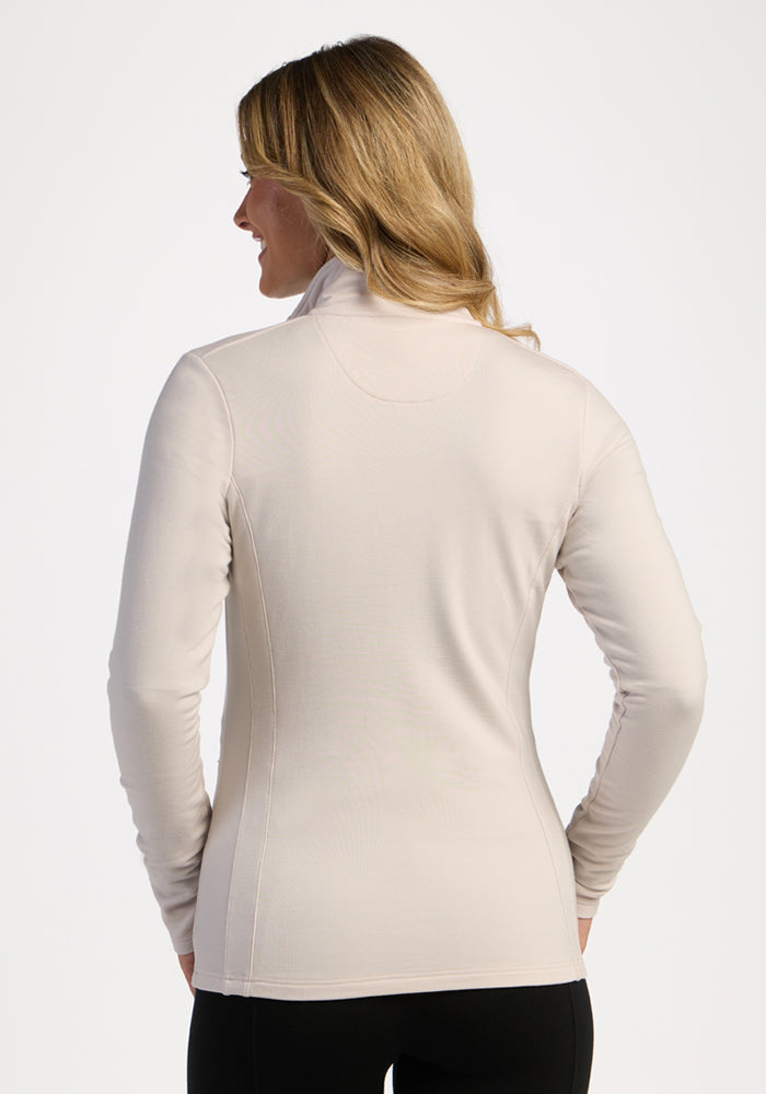 Finley Zip Up Sweatshirt - Ecru