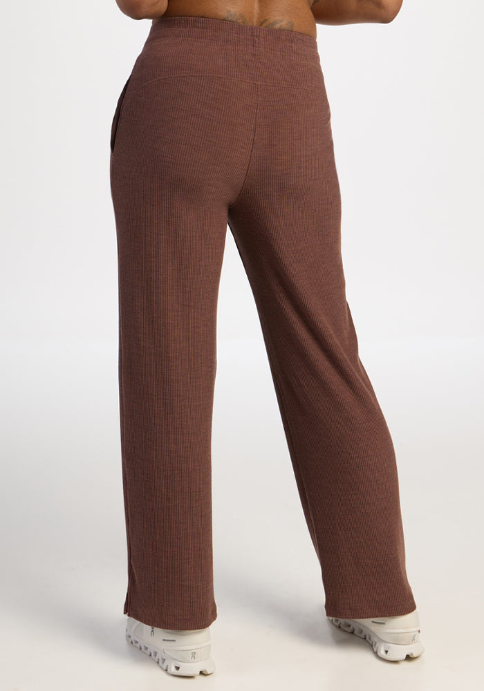 Luca Ribbed Pants - Sable Heather