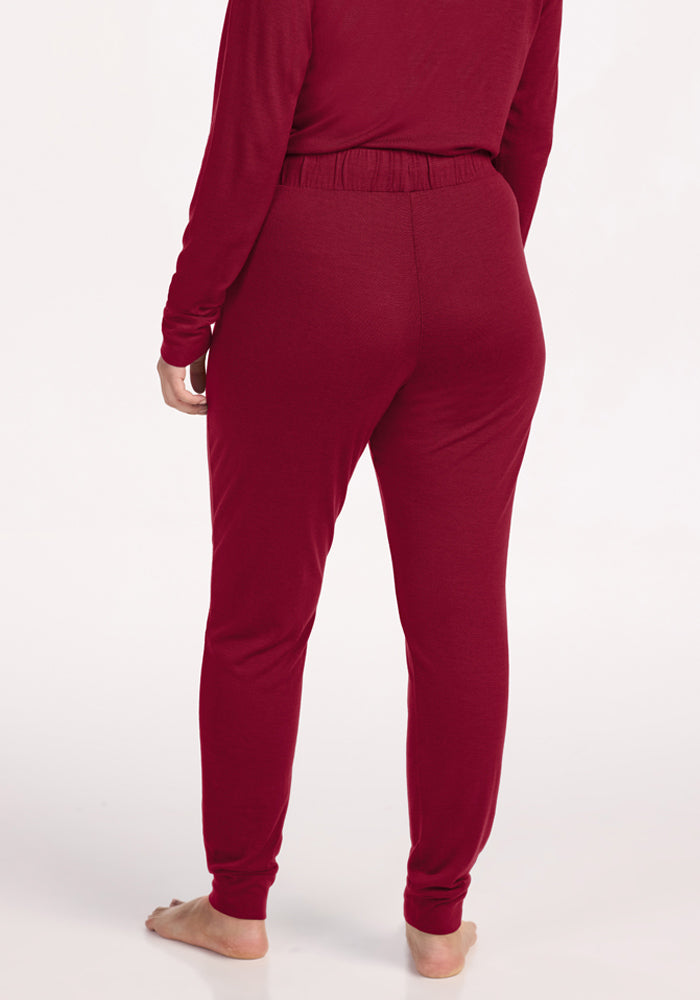 Mary Kate Lounge Pants - Beet Red