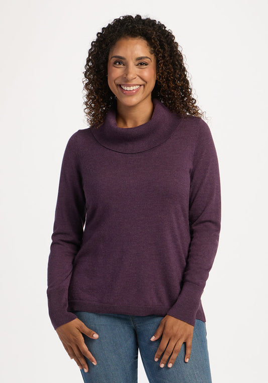 Josie Cowl Neck Sweater - Purple Iris