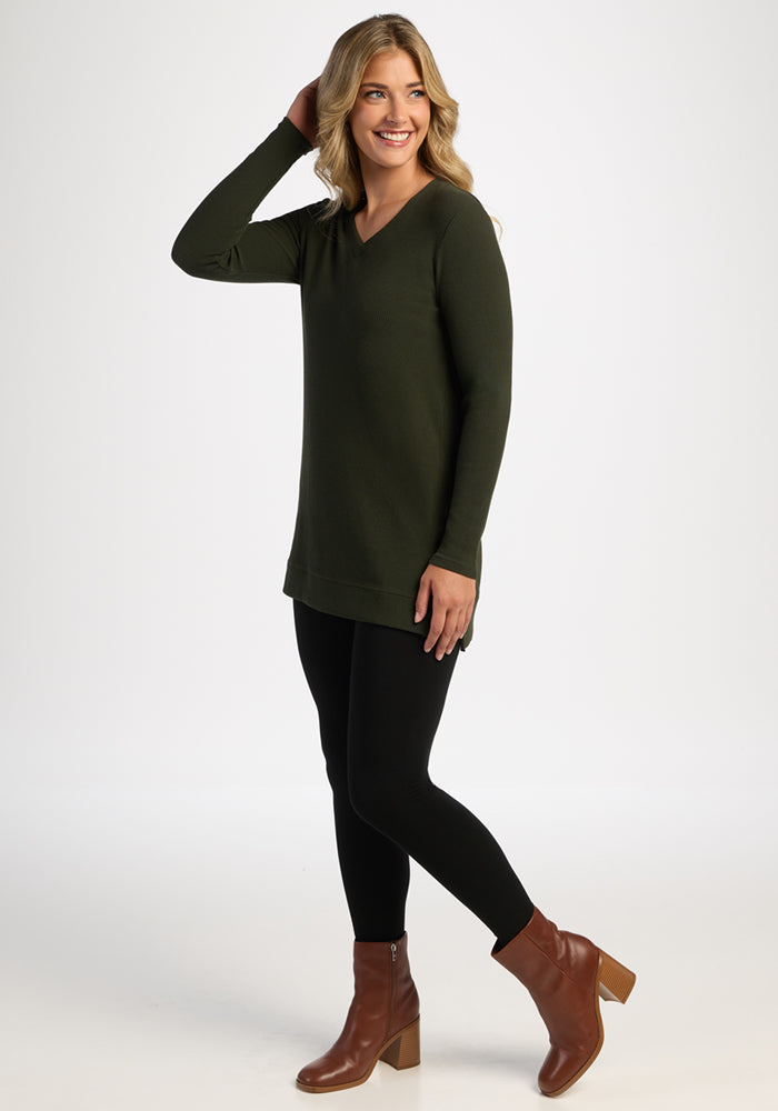 Evie Ribbed Tunic - Duffel Bag