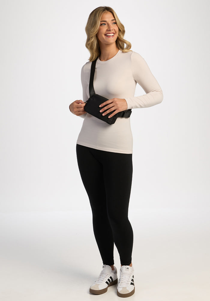 Sadie Baselayer Top - Ecru