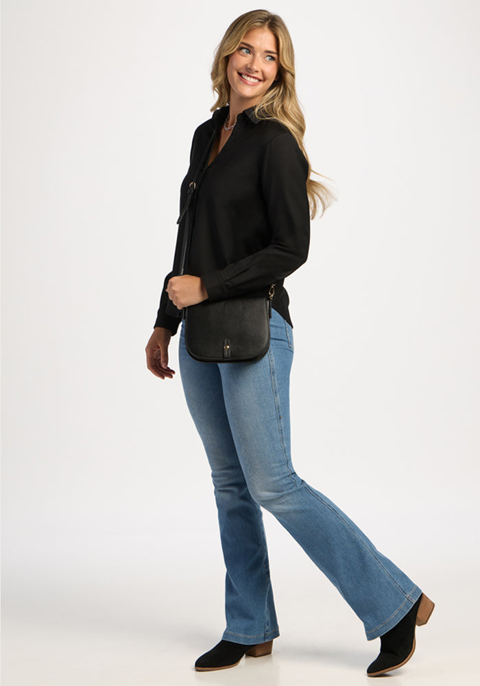 Lorelai Button Up - Black