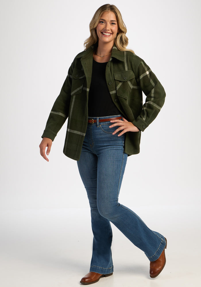 Sawyer Shacket - Driftwood Fern Plaid