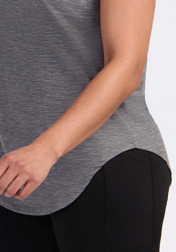Gabi Tunic Top - Graphite Heather