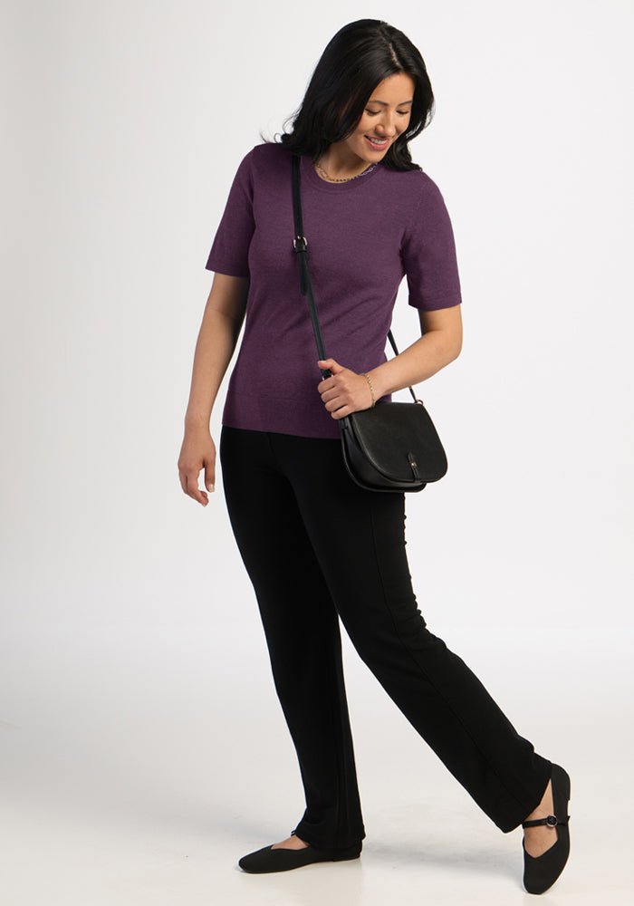 Anna Crew Sweater - Purple Iris