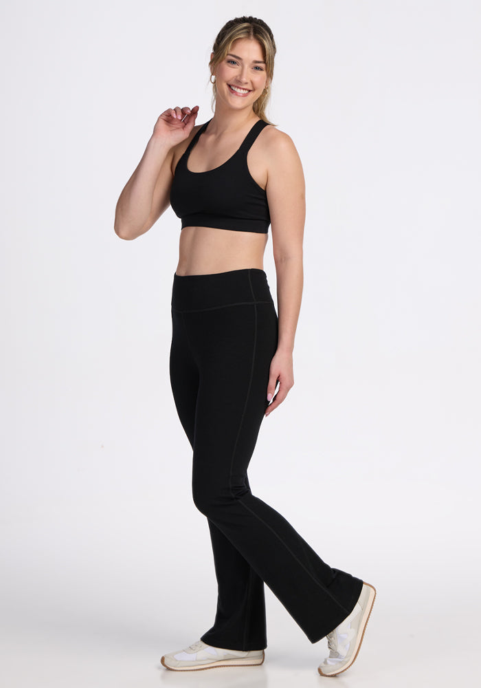 Morgan Petite Flare Pants - Black
