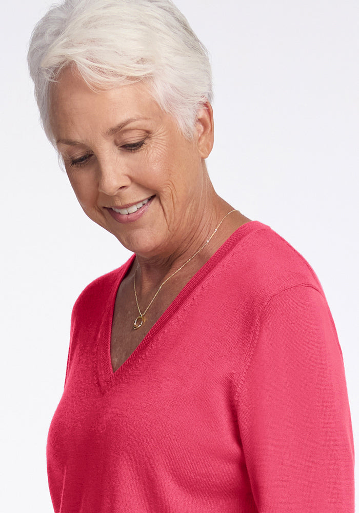 Francesca Sweater - Vivid Rose
