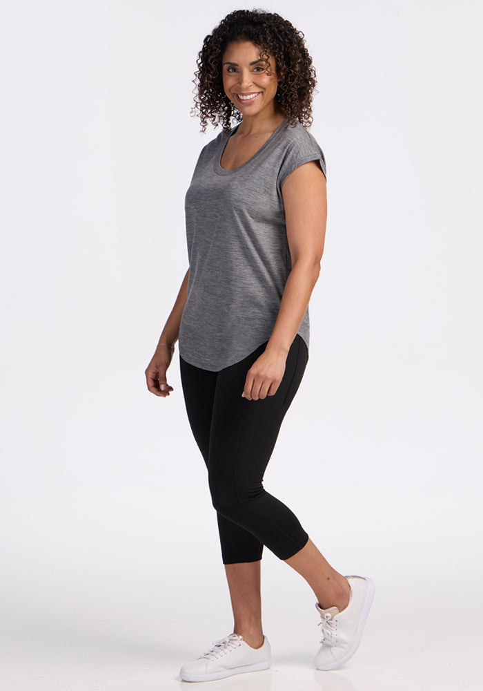 Gabi Tunic Top - Graphite Heather