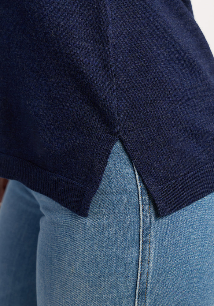 Josie Cowl Neck Sweater - Ocean Cavern