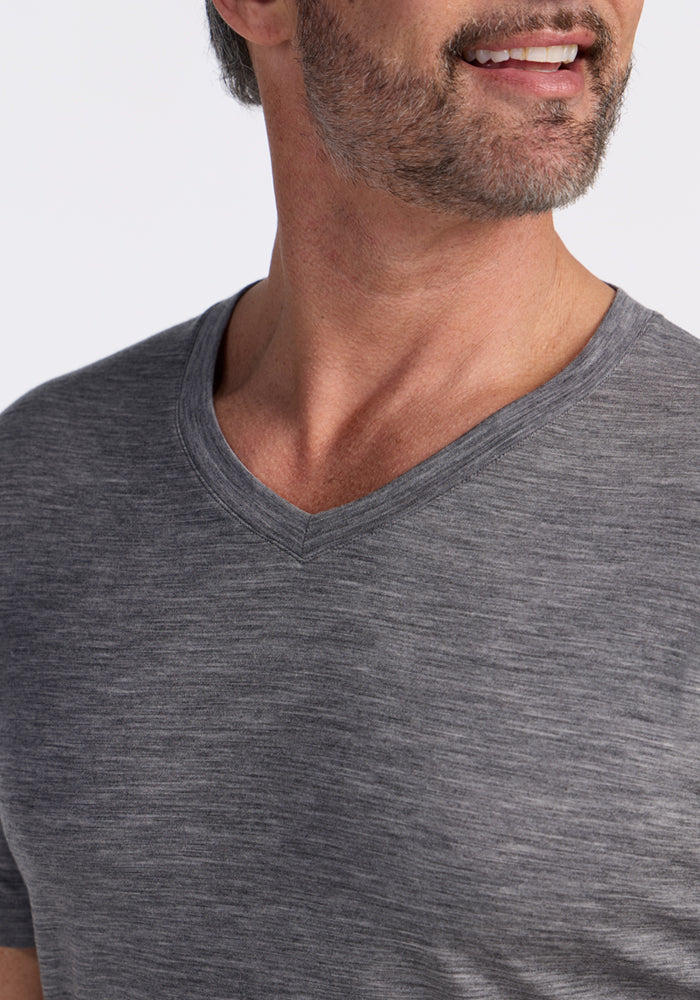 Ashton V Neck - Graphite Heather