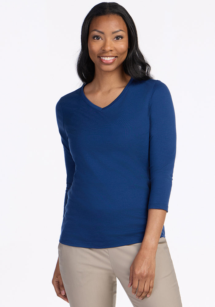 Elena 3/4 Sleeve V Neck