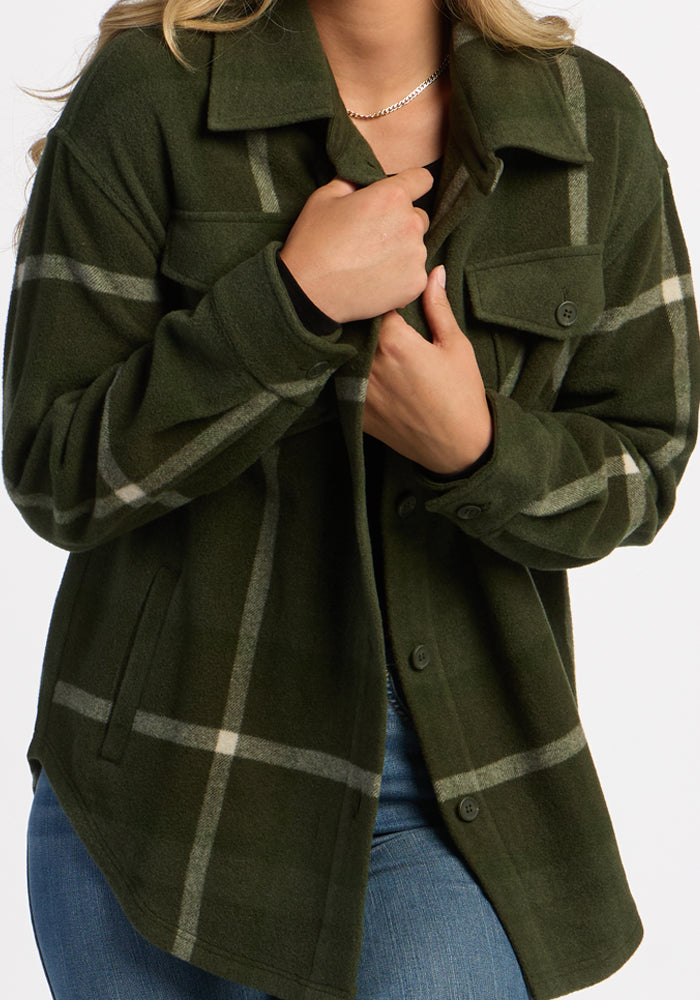 Sawyer Shacket - Driftwood Fern Plaid