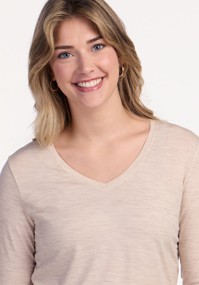 Millie Long Sleeve - Cream Heather