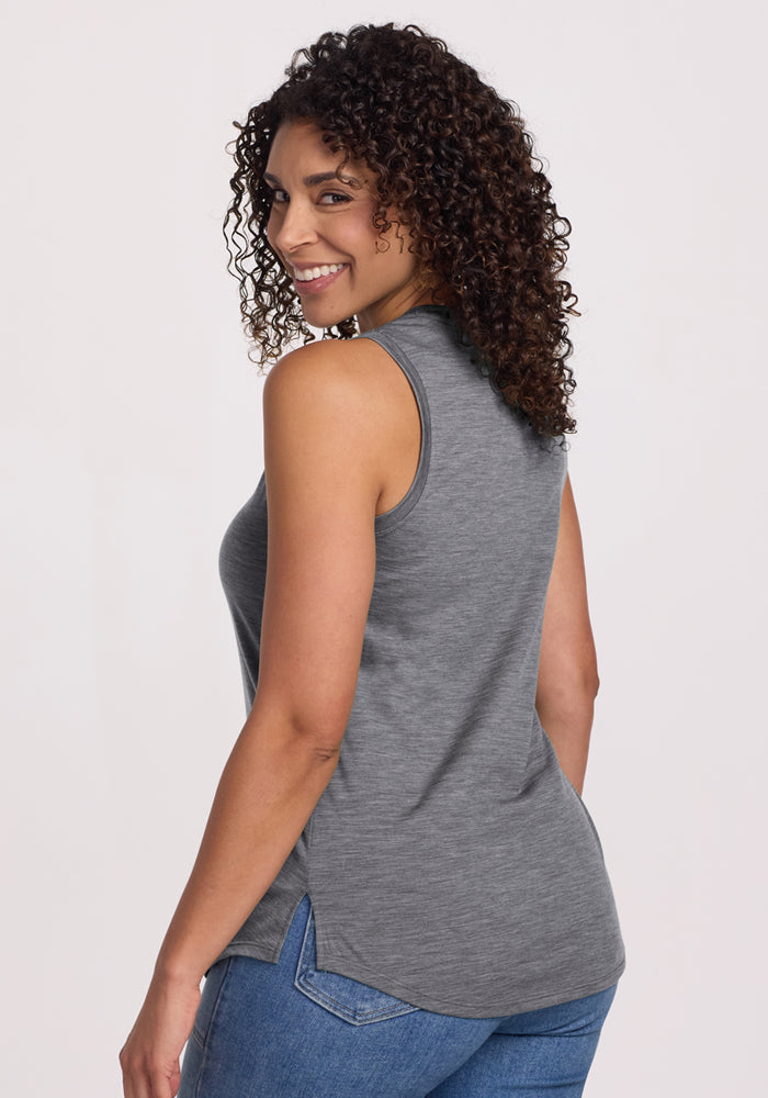 Bella Tunic Top - Graphite Heather