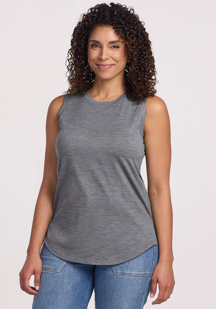 Bella Tunic Top - Graphite Heather