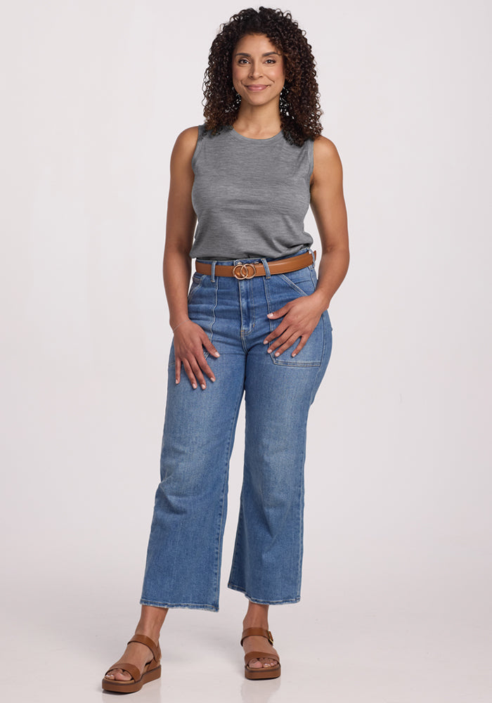 Bella Tunic Top - Graphite Heather