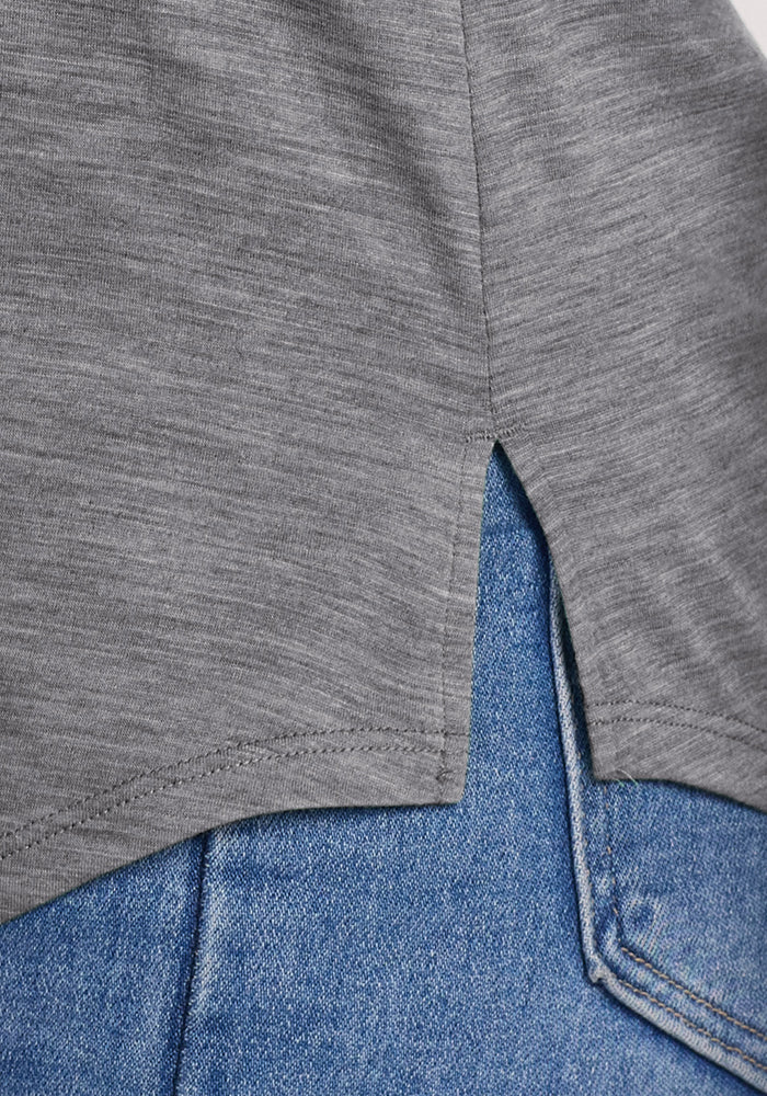 Bella Tunic Top - Graphite Heather