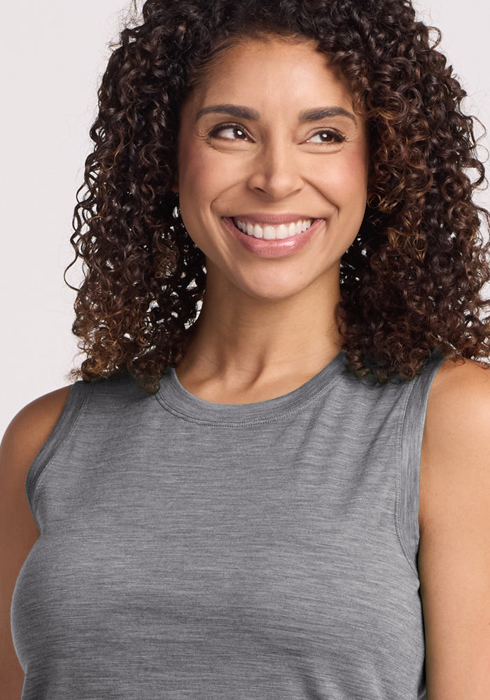 Bella Tunic Top - Graphite Heather