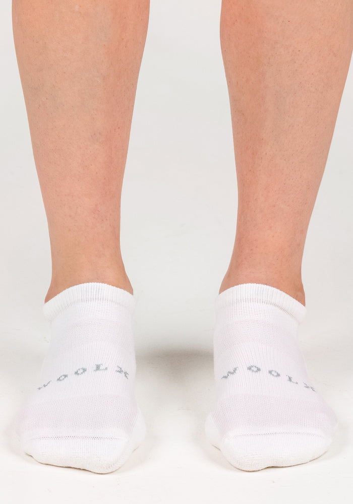 Womens Rowan No Show Socks - White Lightning
