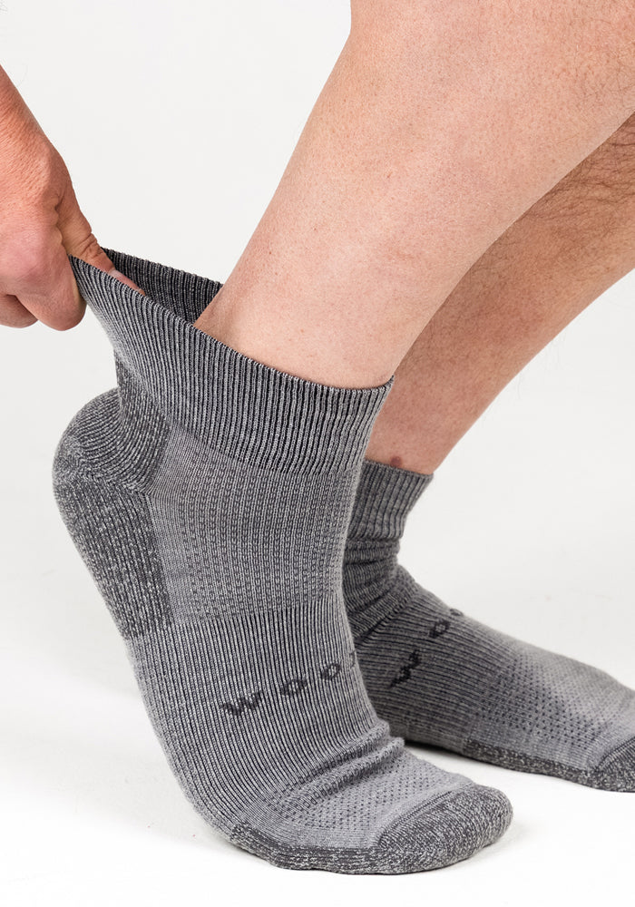 Mens Rambler Ankle Sock  - Pebble