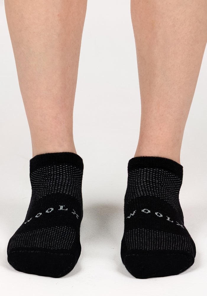 Womens Rowan No Show Socks - Black Pepper
