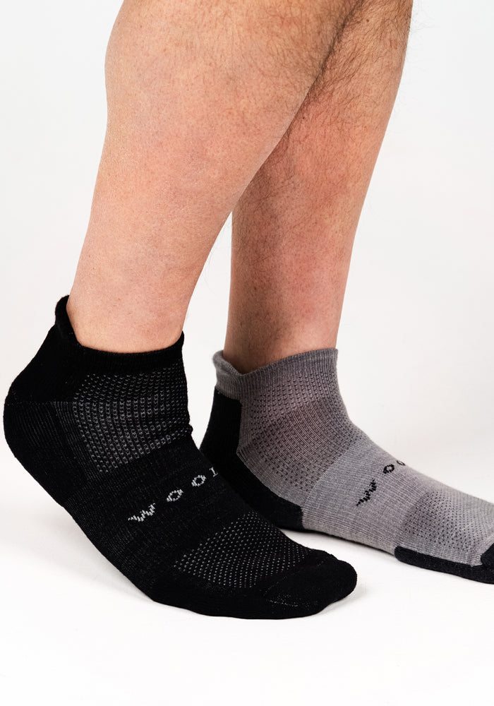 Mens Rowan No Show Socks - Pebble