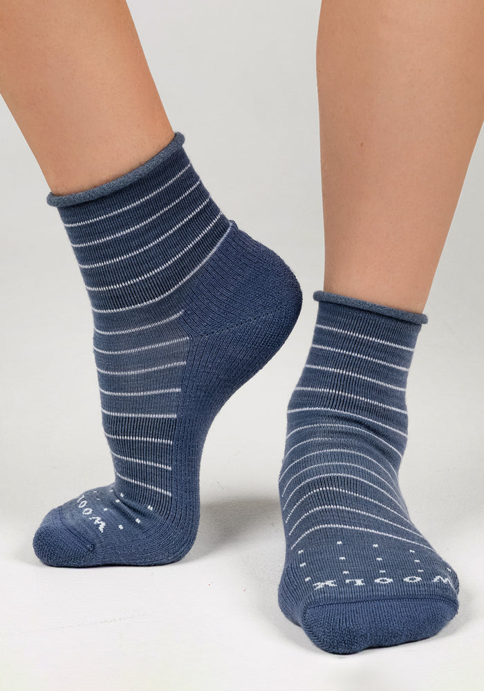 Womens Derby Roll Top Sock - Vintage Indigo