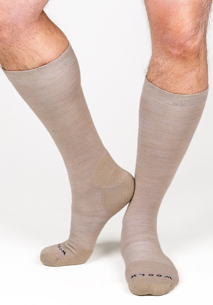 Mens Chandler Mid Calf Socks - Simply Taupe