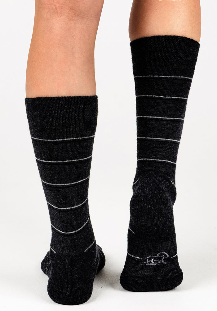 Womens Chandler Mid Calf Sock - Dark Grey Charcoal
